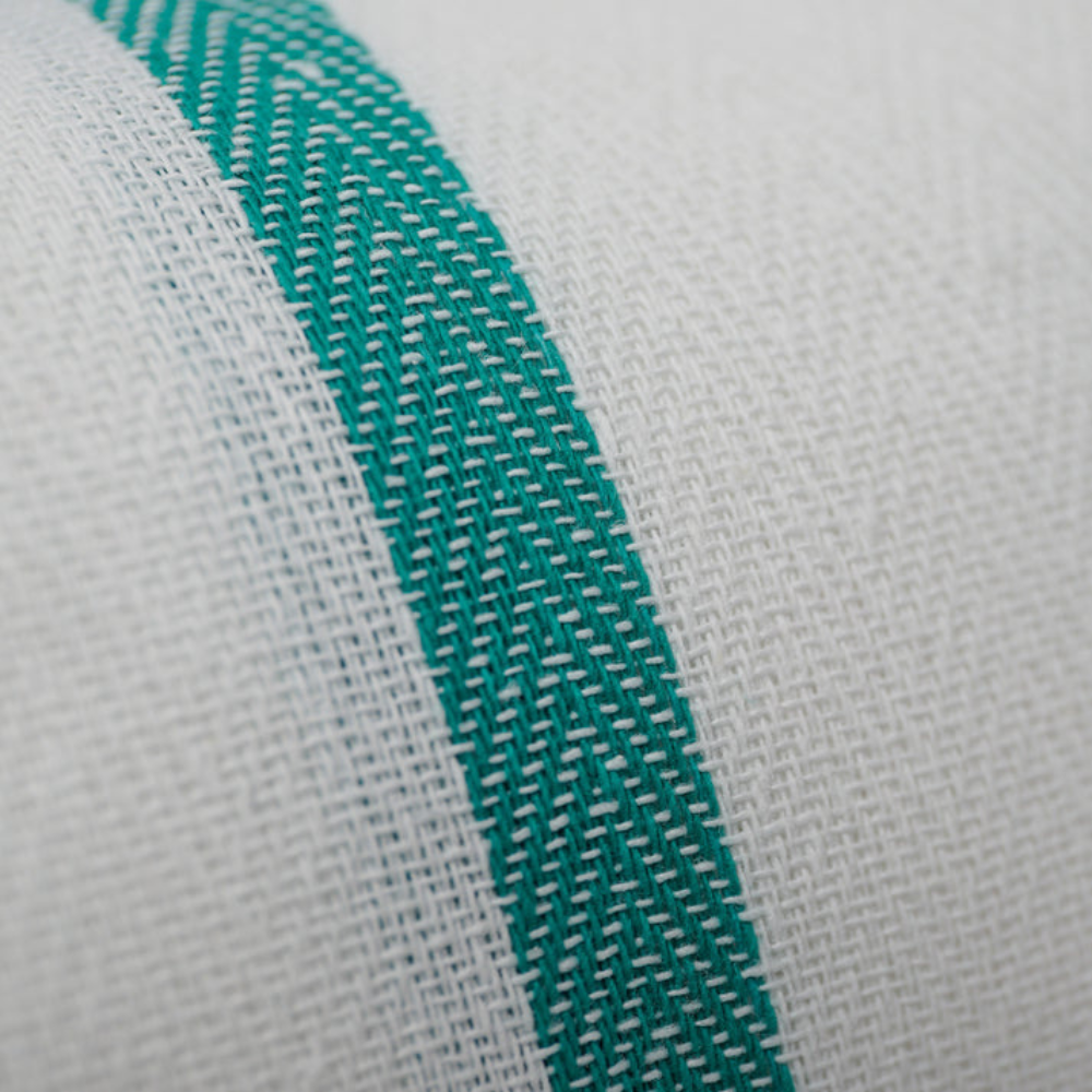 ProTex Bleach Guard Barber Stripe Towels - Herringbone Weave - 15" x 26", 21oz/dz - Green