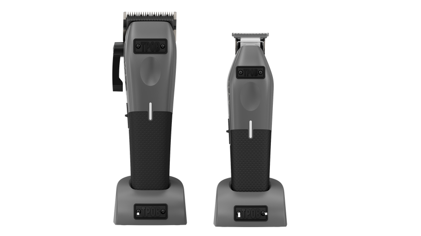 TPOB PLAY Gun Metal Grey Clipper & Trimmer Bundle