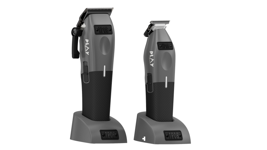 TPOB PLAY Gun Metal Grey Clipper & Trimmer Bundle