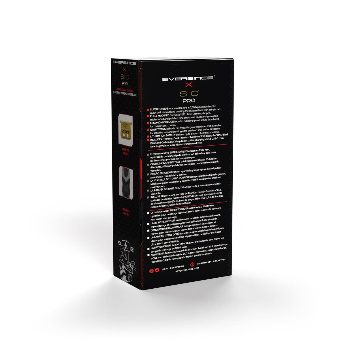 3Versince x StyleCraft Professional Flex Hair Trimmer With 3Versince ES5 Blade #3VESTRIM
