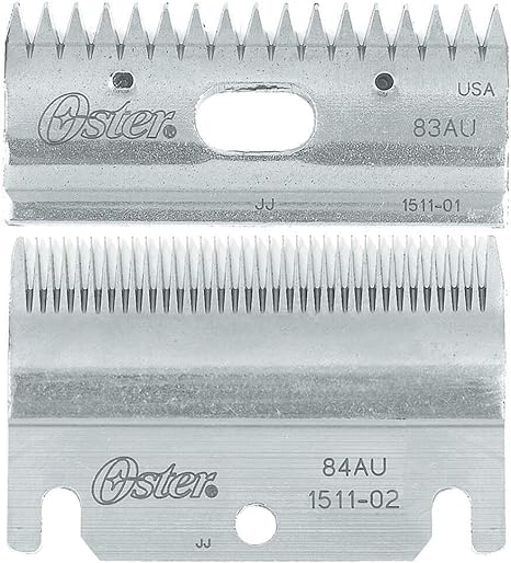 Oster Clipmaster Top and Bottom Clipper Blade Set, 83AU and 84AU #078511-126-001