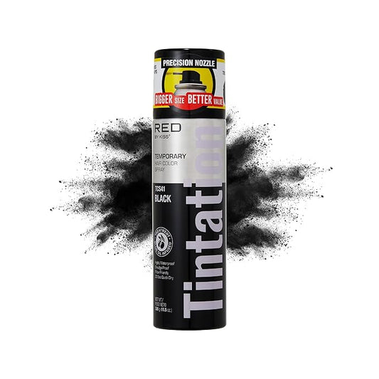 Kiss Tintation Temporary Hair Color Spray 11.5 oz. Black