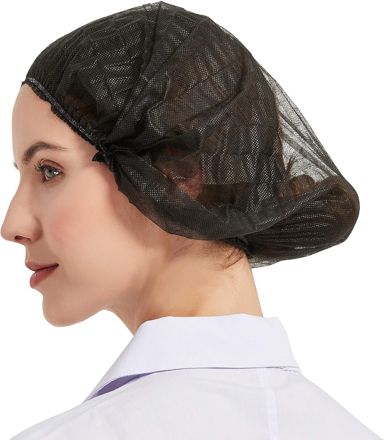 Safeko Unisex Polypropylene Bouffant Caps Black - 21", 144 PCS