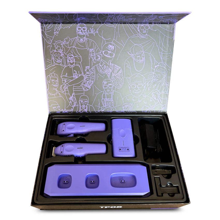 TPOB PLAY Mini Bundle – Purple Edition (Clipper, Trimmer & Shaver with 3-Way Stand)