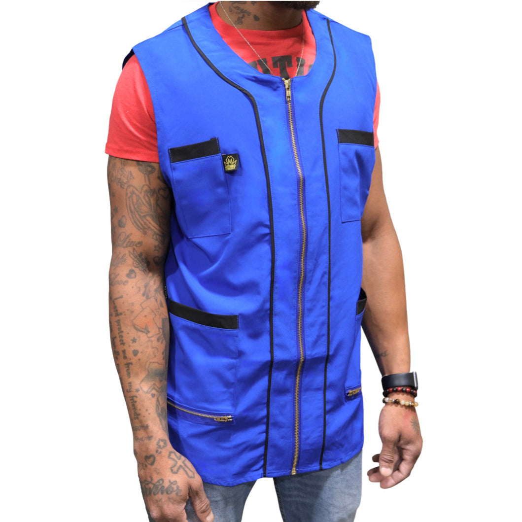 Chaleco de barbero King Midas - Negro