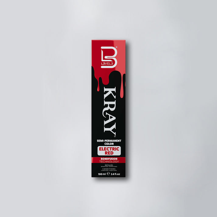 L3VEL3 KRAY Electric Red Semi Permanent Color