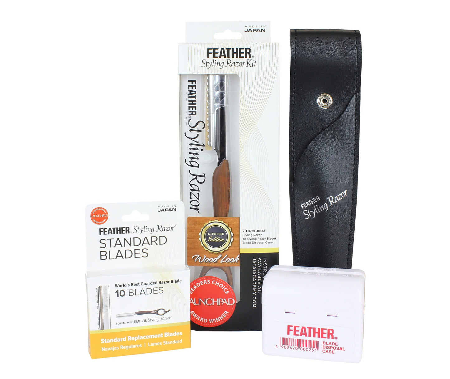 Feather Wood Look Styling Razor Kit