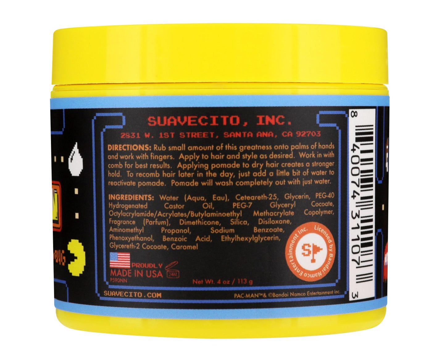 Suavecito Limited Edition Pac-Man Firme (Strong) Hold Pomade