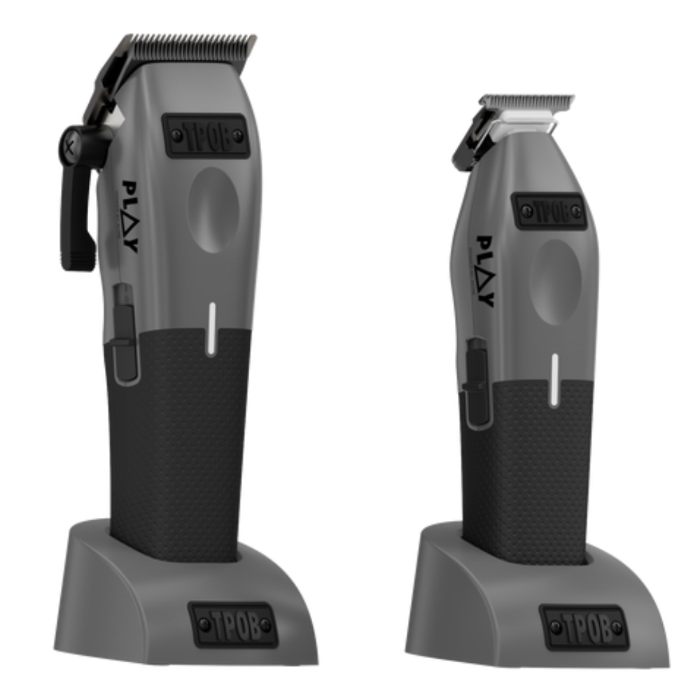 TPOB PLAY Gun Metal Grey Clipper & Trimmer Bundle