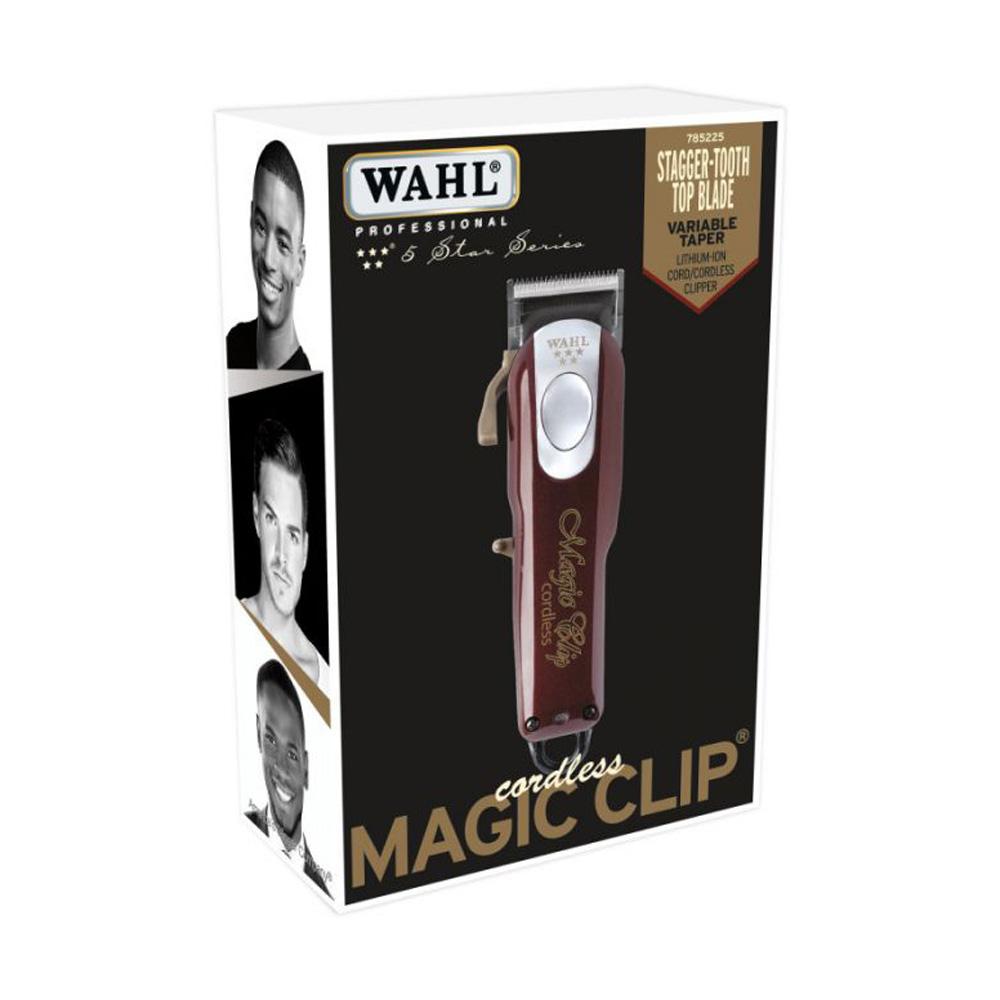 WAHL Professional 5 Star Cordless Magic Clip Clipper with Combs Packaging