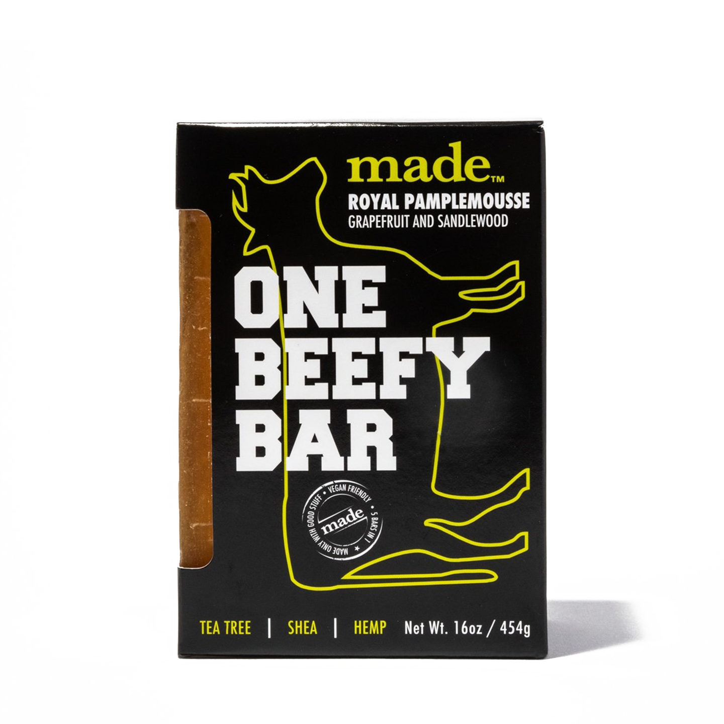 MADE Rum Runner One Beefy Bar Soap 16oz Royal Pamplemousse: Grapefruit and Sandalwood