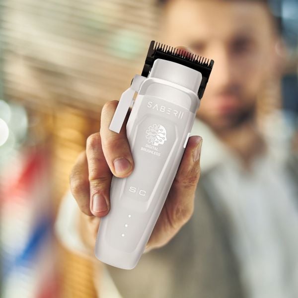 StyleCraft Limited Edition White Saber 2 Clipper with EON Digital Brushless Motor #SC619W