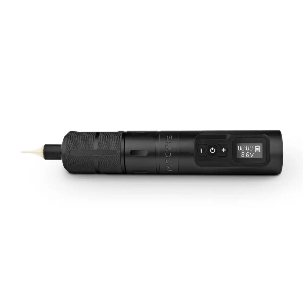 Máquina de tatuajes StyleCraft Shadow Professional 3 en 1 SMP/PMU con pantalla LCD, color negro, n.º SC321B