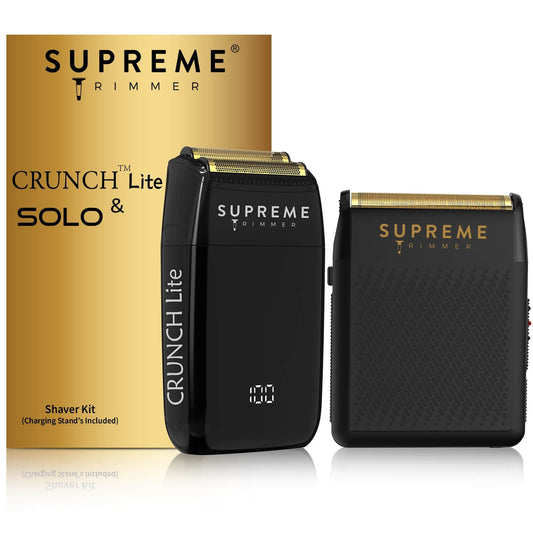 Crunch™ Lite & Solo™ Shaver Bundle - Electric Razors - Supreme Trimmer Mens Trimmer Grooming kit 