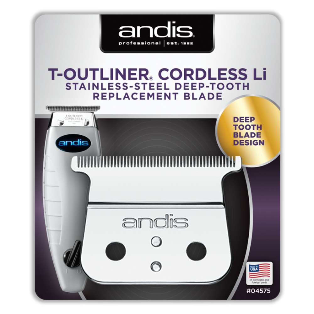 Andis Cordless T-Outliner Li Replacement Deep Tooth GTX Blade - Stainless Steel