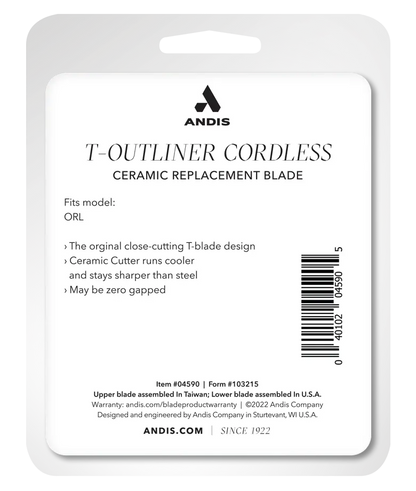 Andis Cordless T-Outliner Li Ceramic Replacement Blade #04590