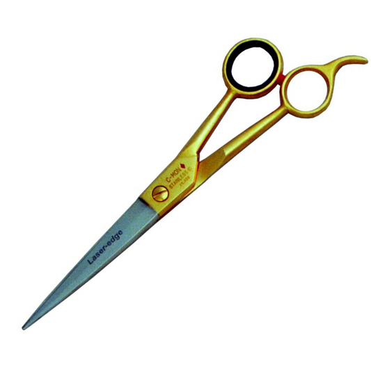 C-MON Pinnacle 7 1/2" Shear - 24K Gold - Serrated Edge - 07876