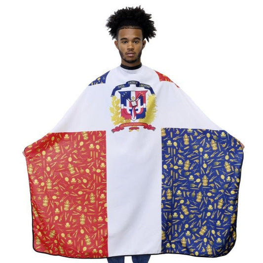 dominican flag barber cape- dominican republic flag barber cape- dominican barber cape- cape de barbero dominicano-