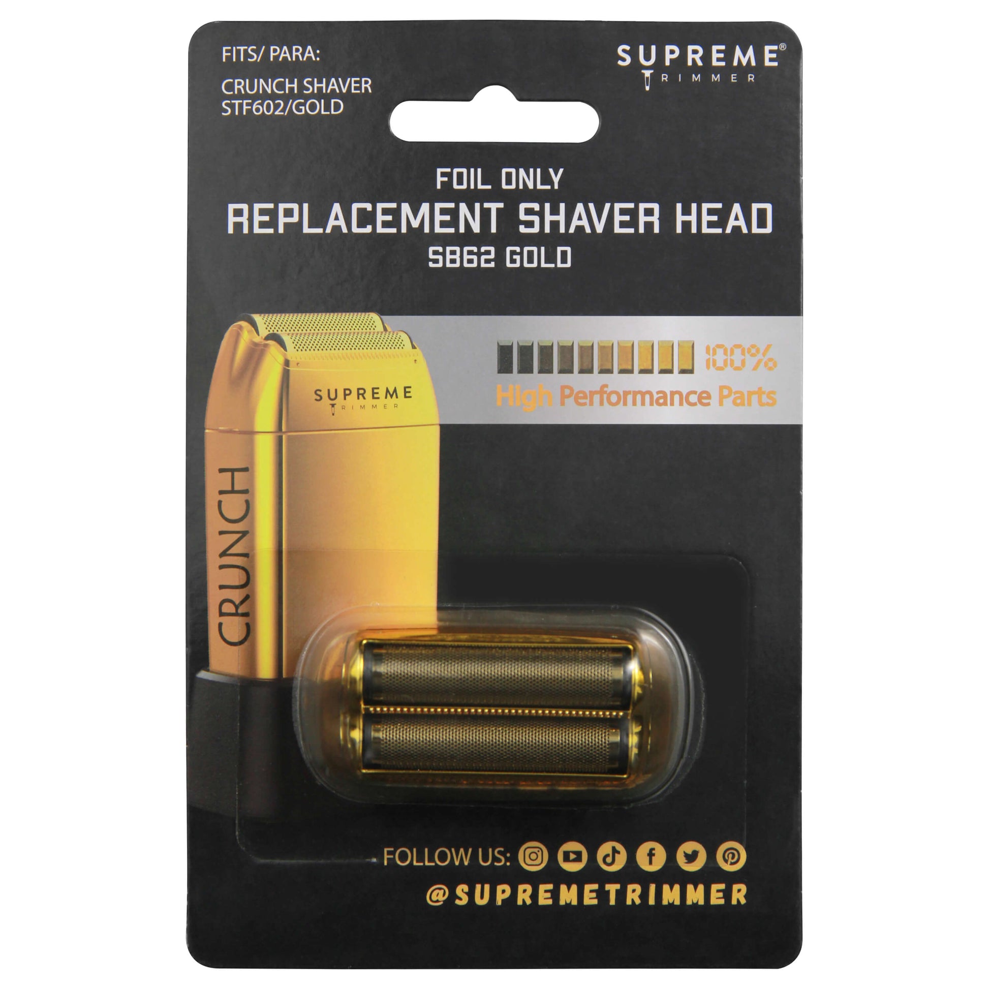 Crunch Foil Replacement's - SB62/SB63 - Electric Razor blades - Supreme Trimmer Mens Trimmer Grooming kit 