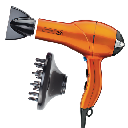 InfinitiPRO by Conair Quick Styling Salon Hair Dryer Orange, 1875W #259RNY