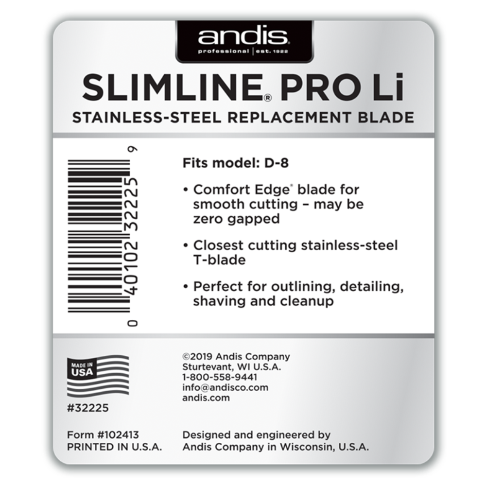 Andis Slimline Pro Li Trimmer Stainless Steel Replacement Blade