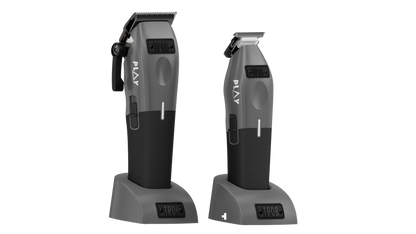 TPOB PLAY Gun Metal Grey Clipper & Trimmer Bundle