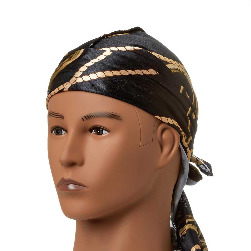 Bow Wow X Power Wave Luxe Design Durag Black Gold HD31