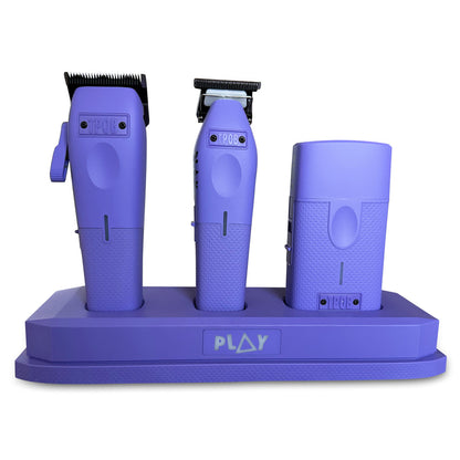 TPOB PLAY Mini Bundle – Purple Edition (Clipper, Trimmer & Shaver with 3-Way Stand)