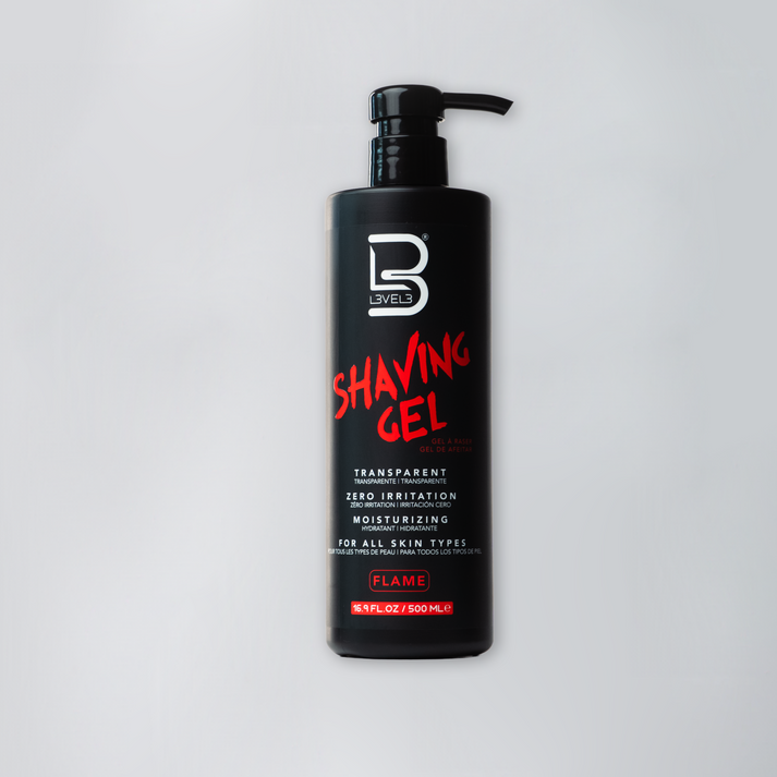L3VEL3 Transparent Shaving Gel 500ml Flame