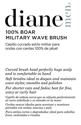 Diane Curved, Boar Military Brush D1002, Soft Bristles