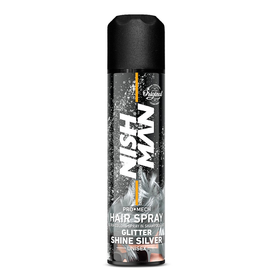 Nishman Glitter Hair Spray - Shine Silver 150ML