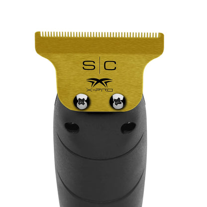 Cuchilla de repuesto para recortadora de cabello StyleCraft Classic X-Pro de titanio dorado fijo con cuchilla de corte de carbono DLC de diamante negro THE ONE SC529GB