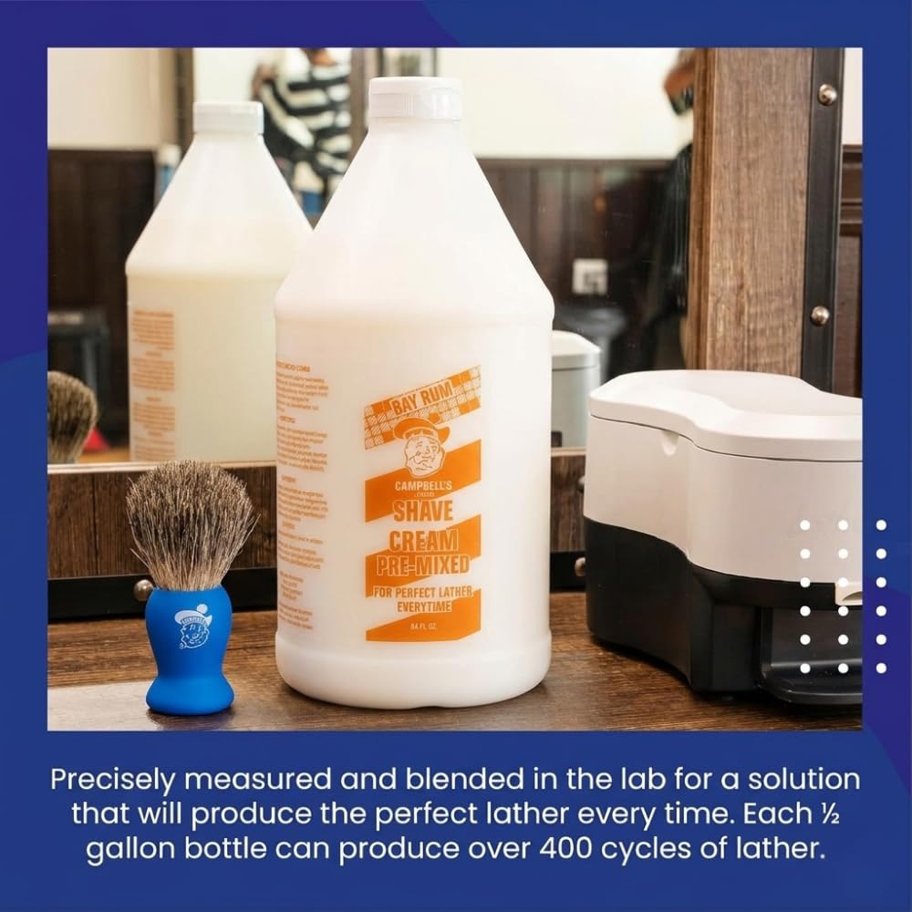 Campbell's BAY RUM Premix Liquid Lather for Lather Machine