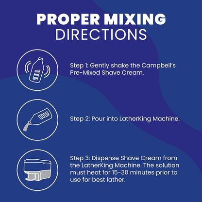 Campbell's BAY RUM Premix Liquid Lather for Lather Machine