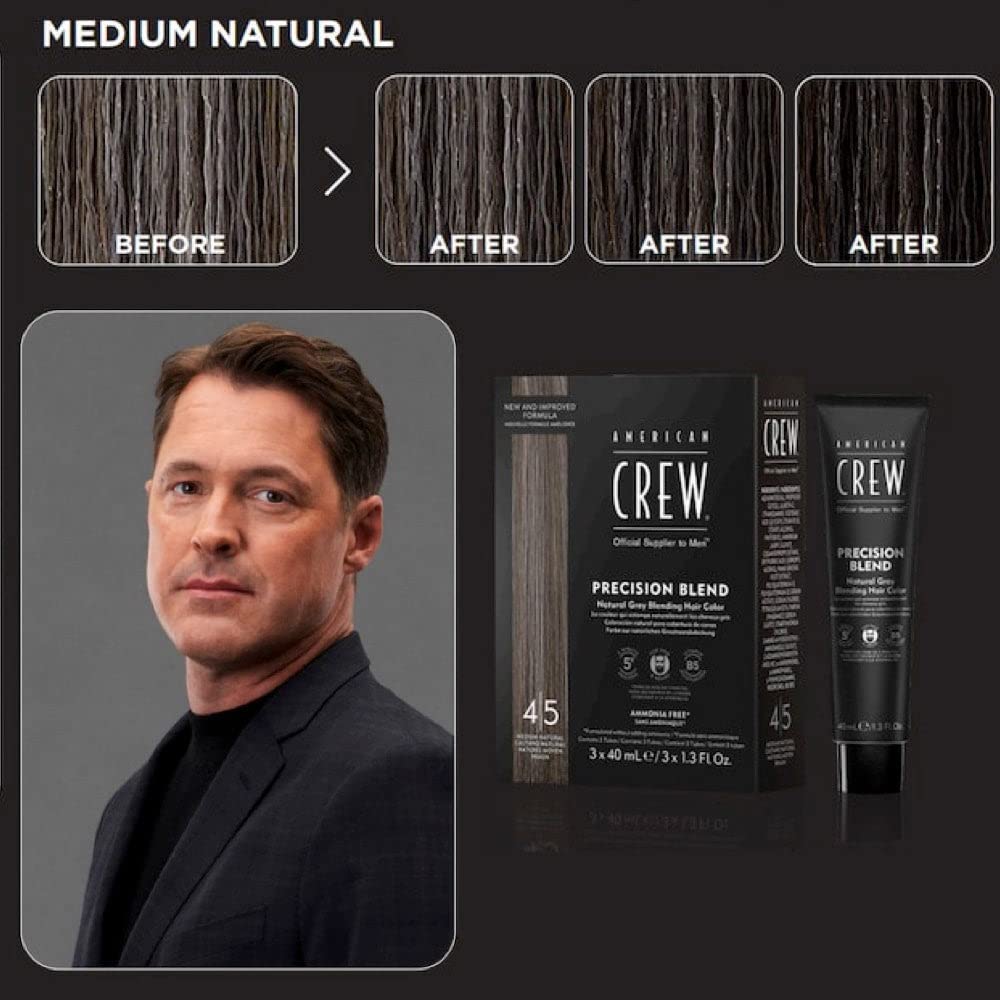 American Crew Men's Precision Blend Natural Gray Coverage Hair Color