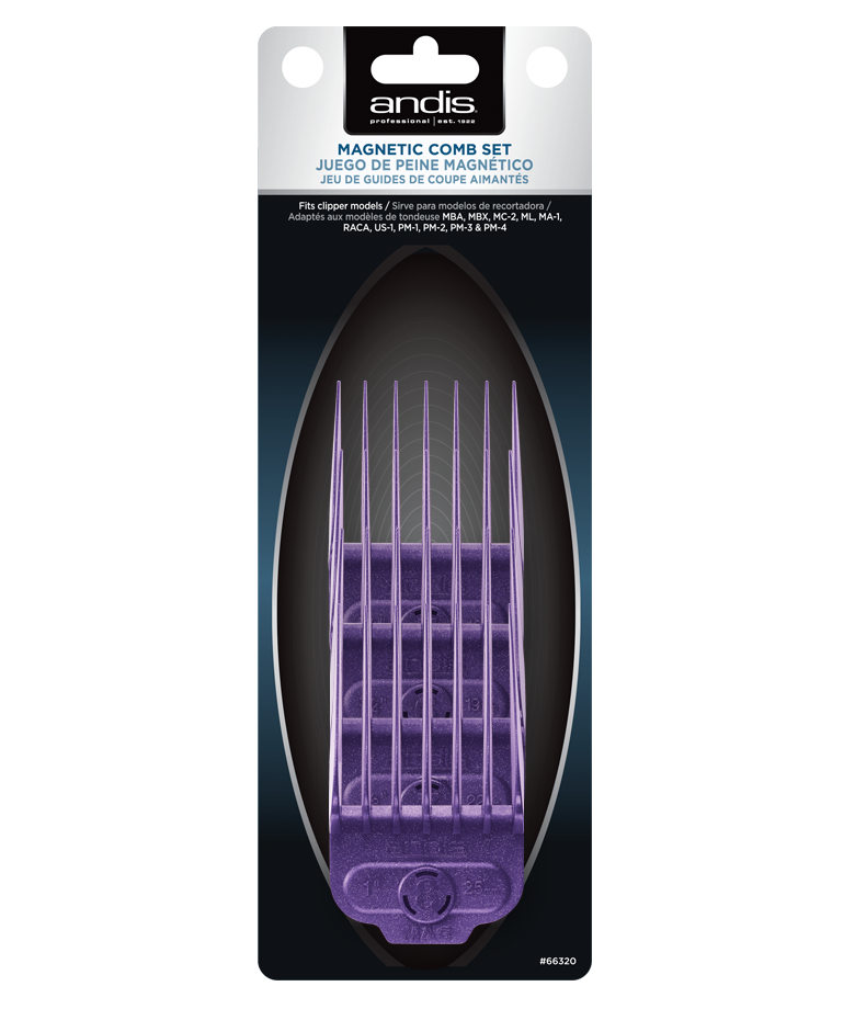 Andis Single Magnetic Comb Set Large (4pcs) #66320