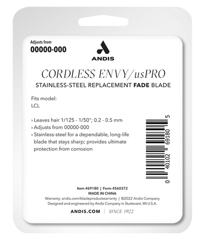 Andis Cordless Envy Li / usPRO Stainless Fade Blade Set #69180 