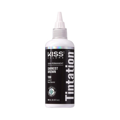 Kiss Tintation Semi-Permanent Hair Color, Darkest Brown - 5 oz