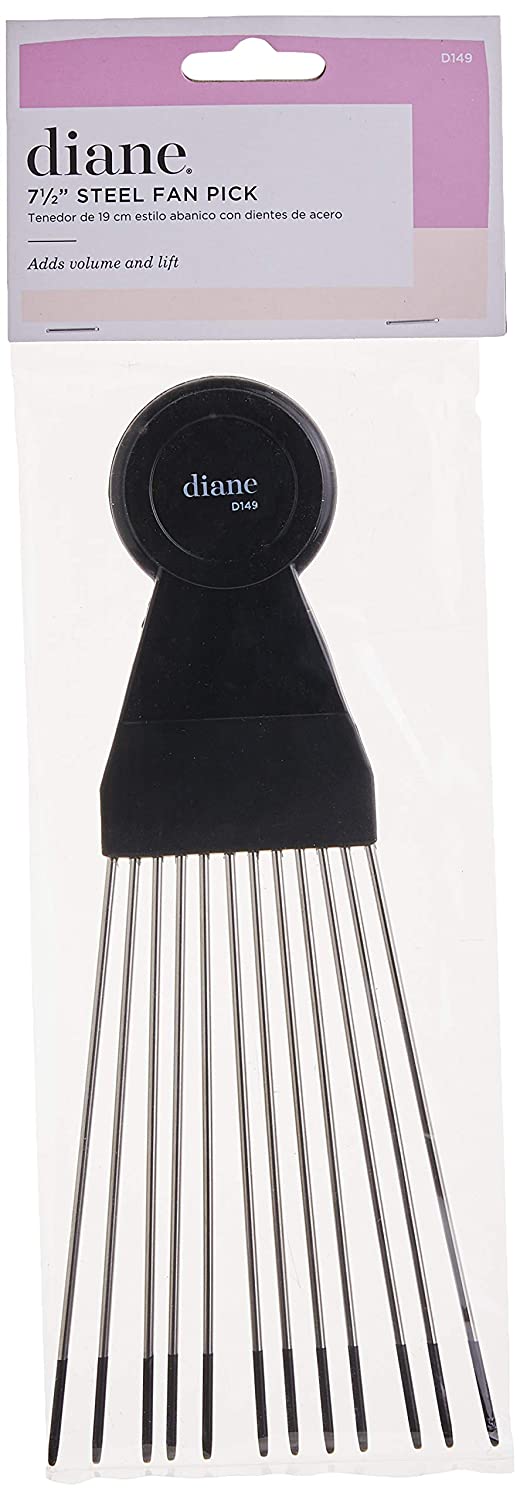 Diane Fan Pik Comb, Black, Large (D149)