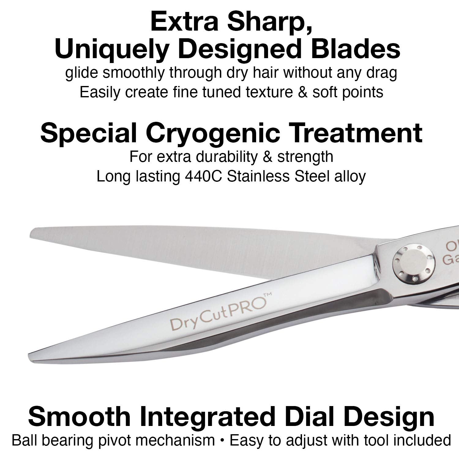 Olivia Garden DryCutPRO intro case 6" shear contains: DC-60, Sleek razor, oil pen, cleaning cloth & zipper case