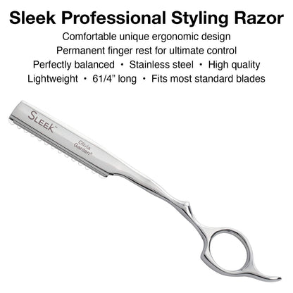 Olivia Garden DryCutPRO intro case 6" shear contains: DC-60, Sleek razor, oil pen, cleaning cloth & zipper case