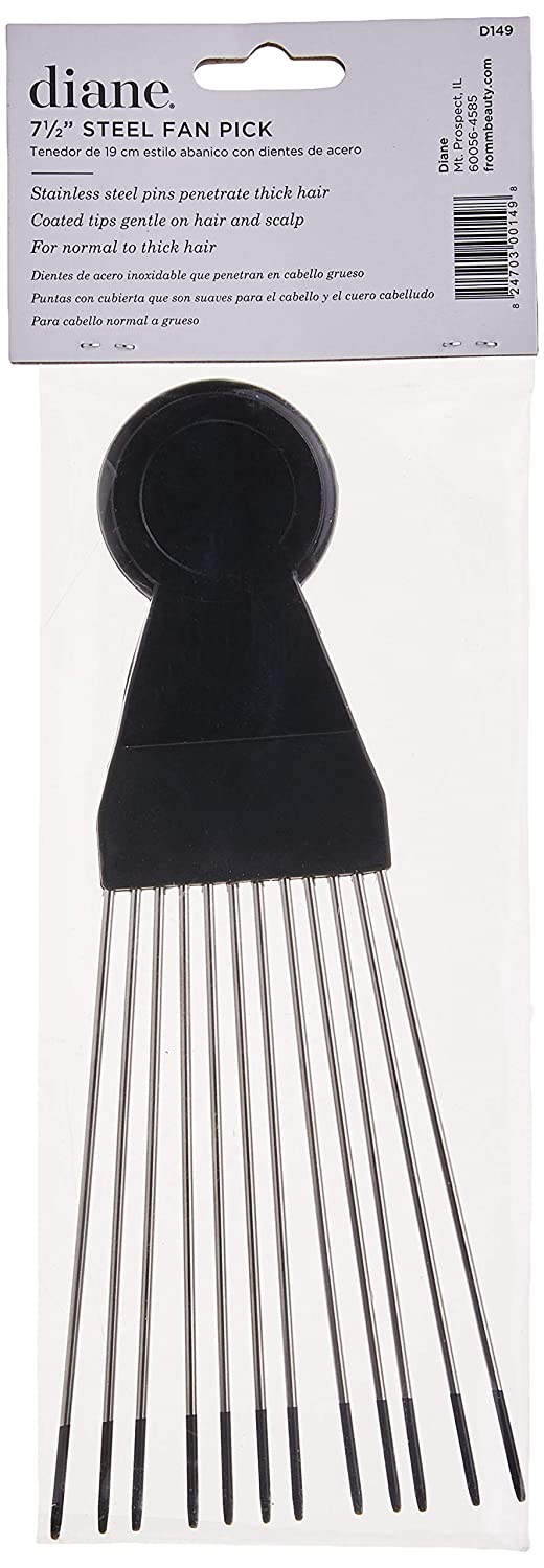 Diane Fan Pik Comb, Black, Large (D149)