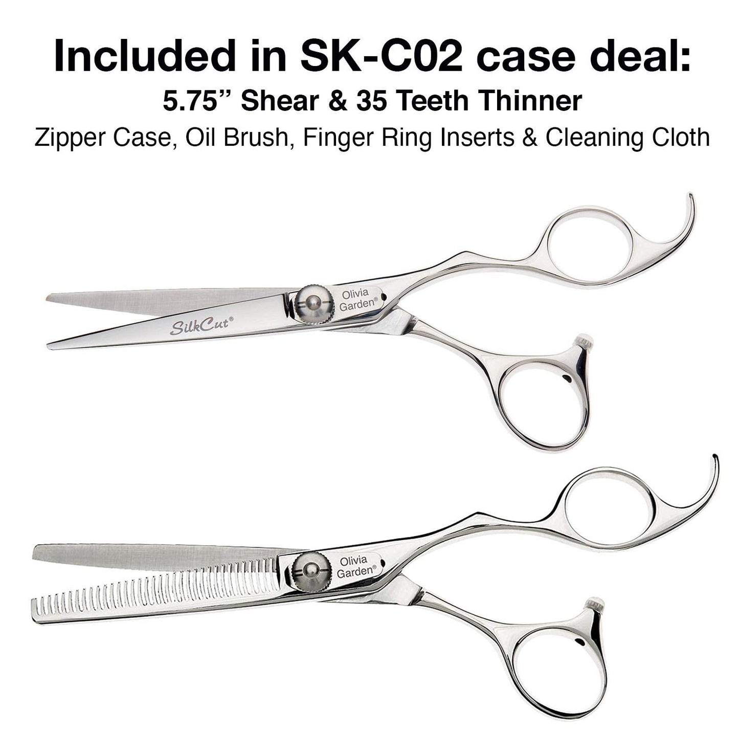 Olivia Garden SilkCut Shear and Thinner Case Kit