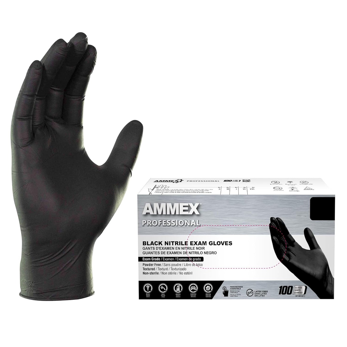 Guantes de nitrilo negros Ammex