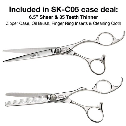 Olivia Garden SilkCut Shear and Thinner Case Kit