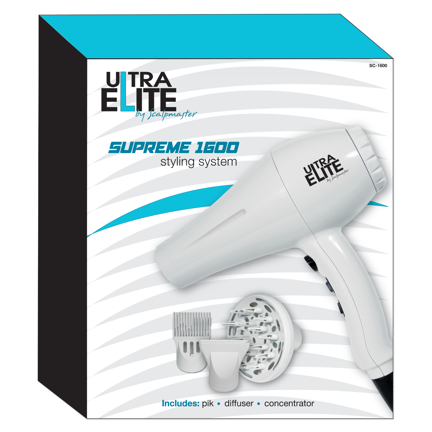 Scalpmaster Ultra Elite Supreme 1600W Styling System Hair Dryer #SC-1600