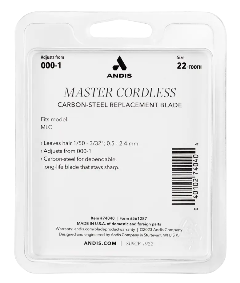 Andis Master Cordless Replacement Blade, Carbon Steel Size 000-1 #74040