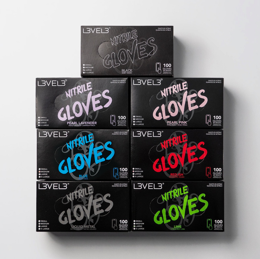 L3VEL3 Professional Barber Nitrile Gloves 