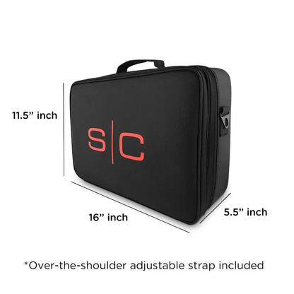StyleCraft On-The-Go Barber/Stylist Lightweight Water Resistant Travel Case with Mirror #SC328B