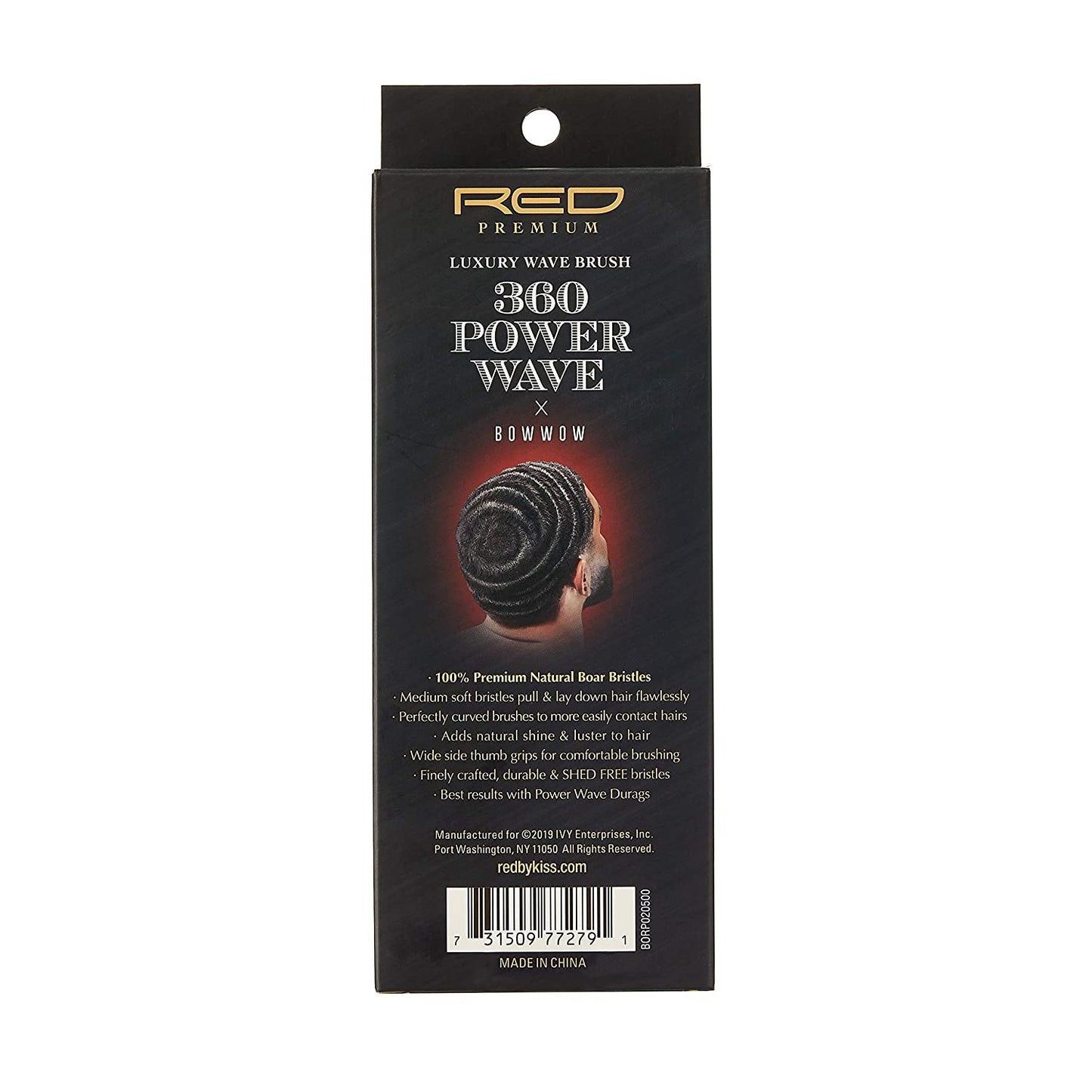 BOW WOW X 360 Power Wave Medium Soft Boar Brush